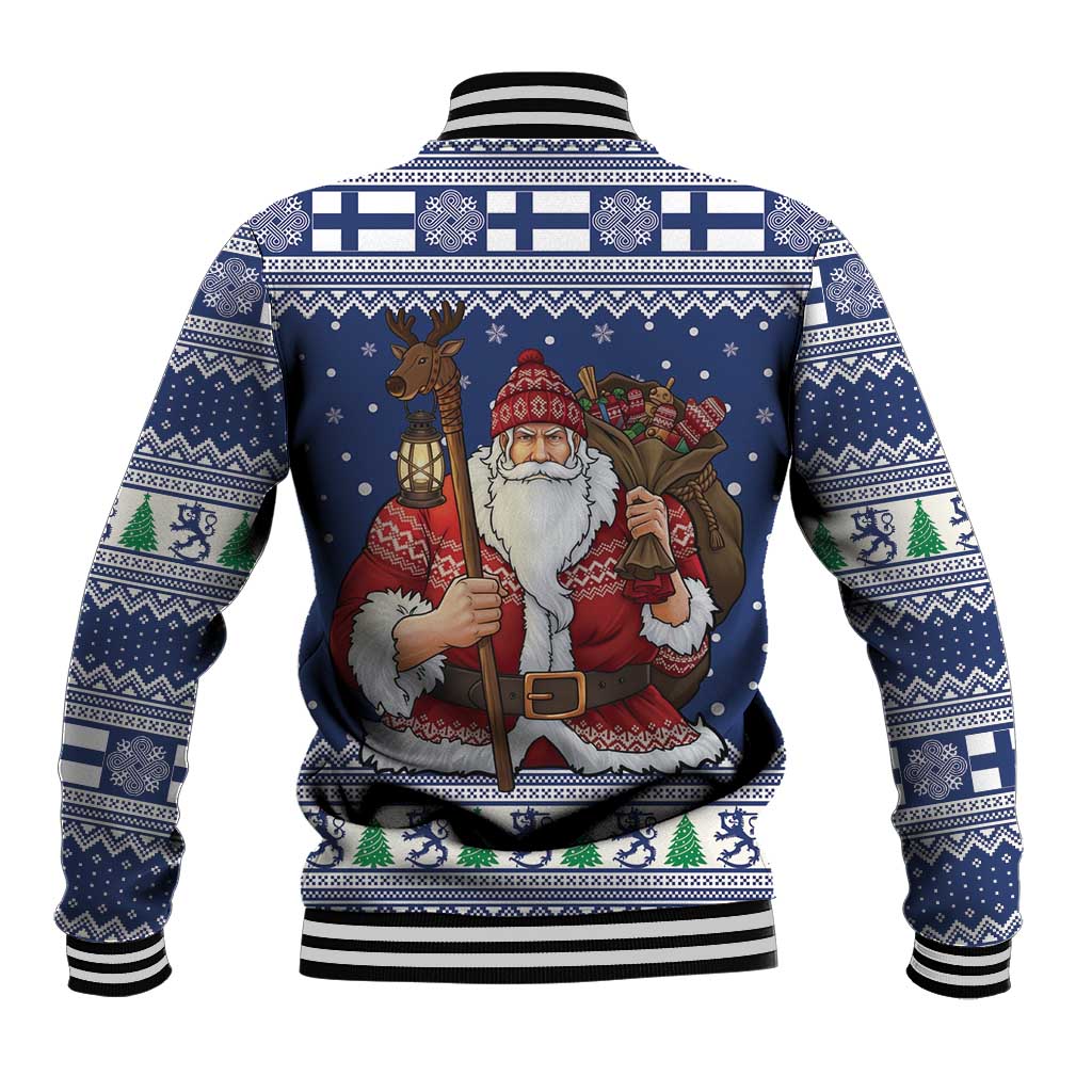 Funny Finland Christmas Baseball Jacket Hauskaa Joulua Joulupukki - Wonder Print Shop