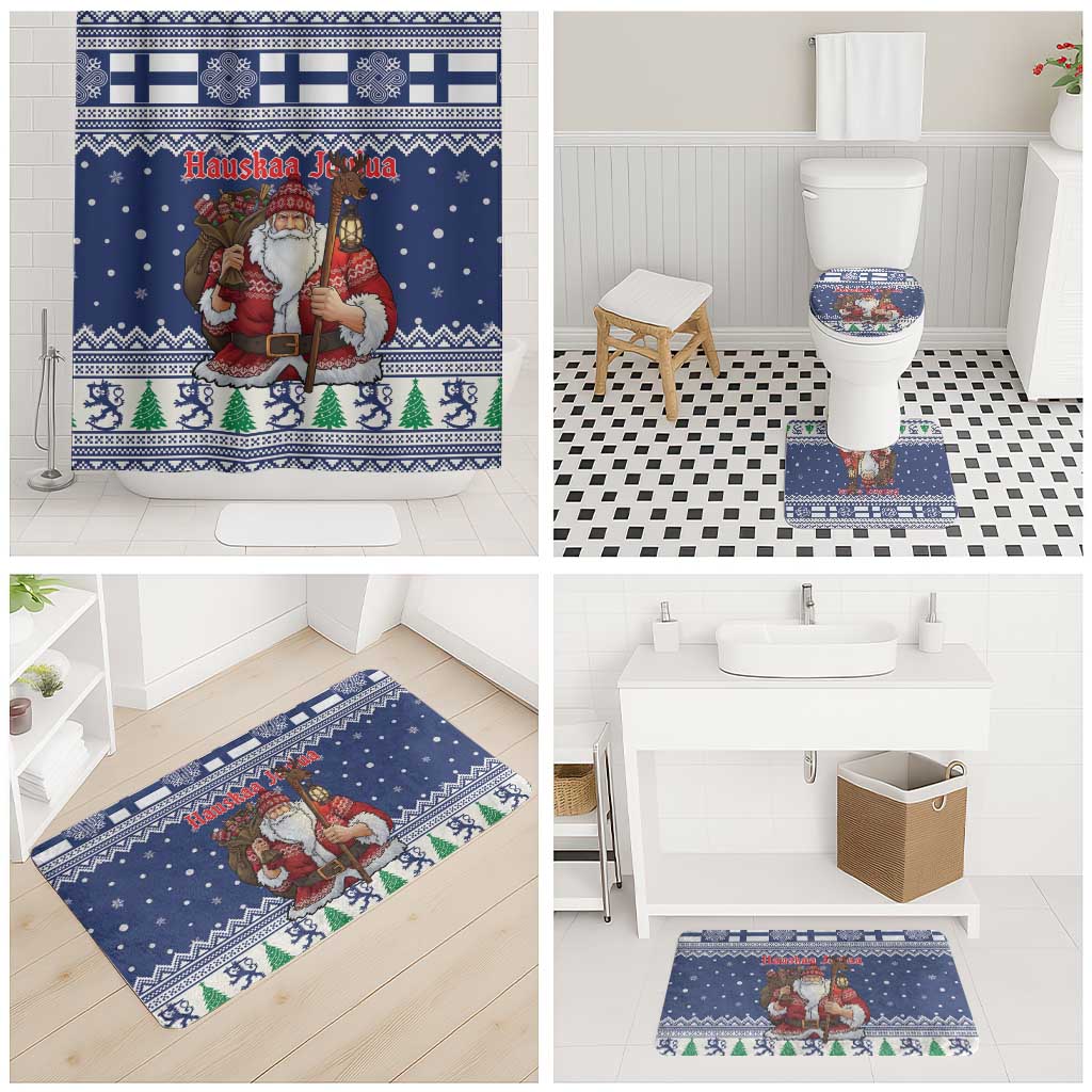 Funny Finland Christmas Bathroom Set Hauskaa Joulua Joulupukki - Wonder Print Shop