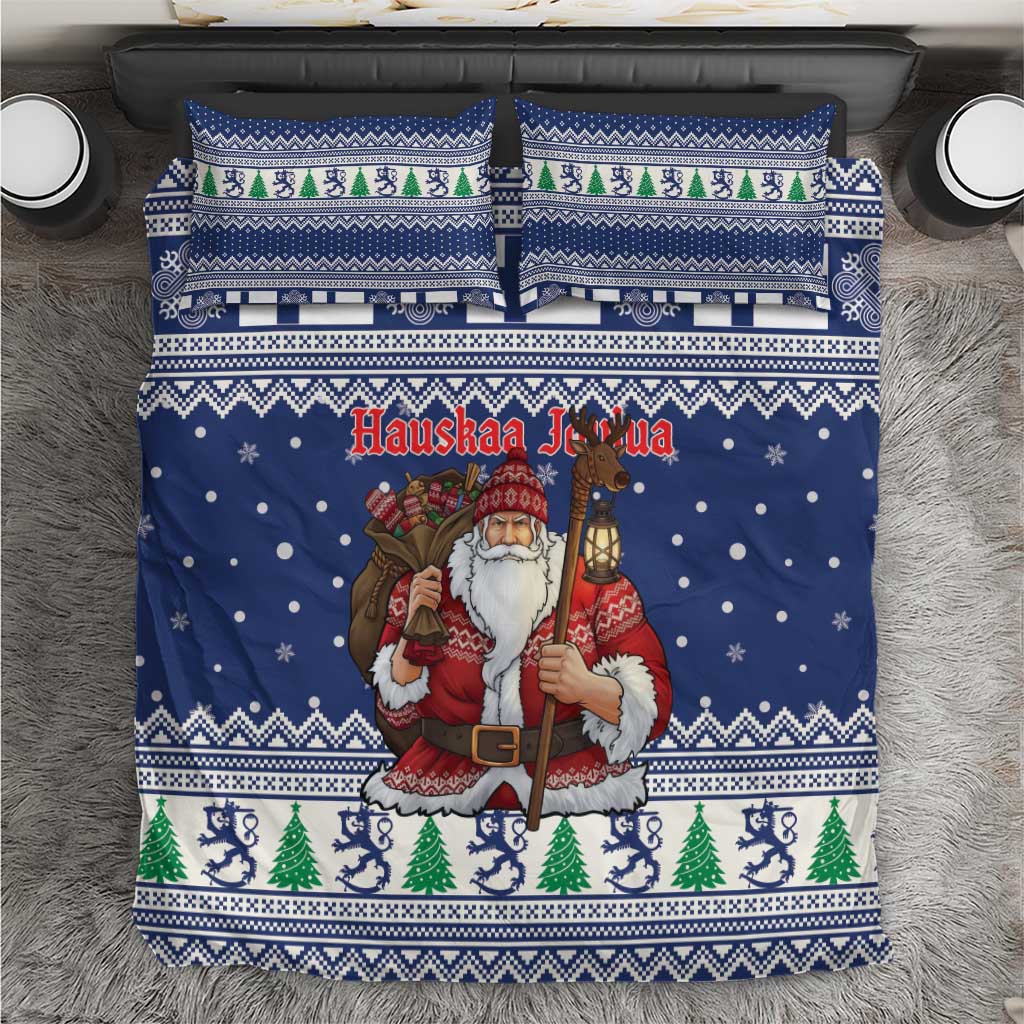 Funny Finland Christmas Bedding Set Hauskaa Joulua Joulupukki - Wonder Print Shop