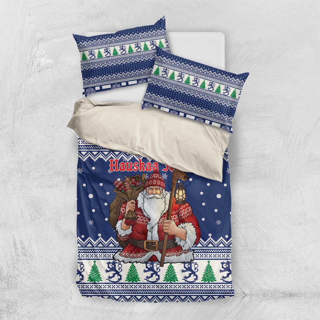 Funny Finland Christmas Bedding Set Hauskaa Joulua Joulupukki - Wonder Print Shop
