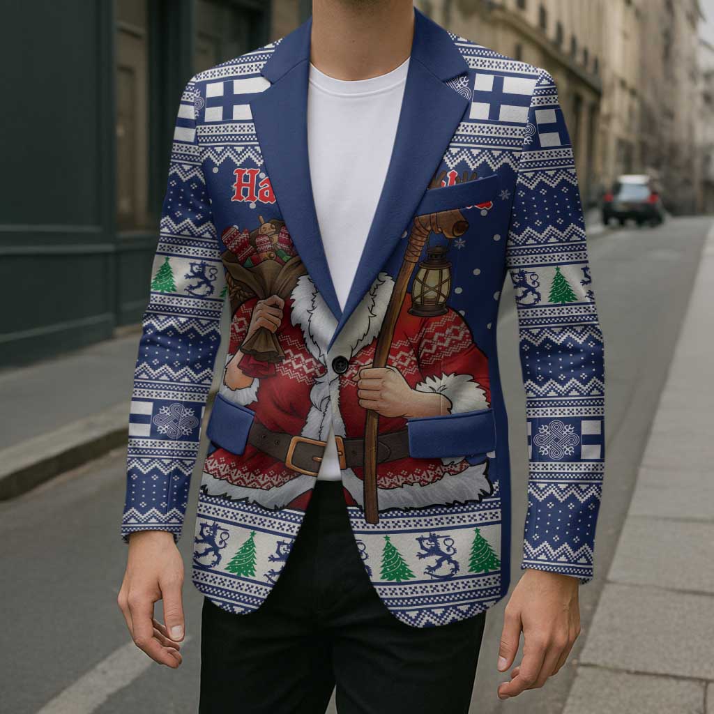 Funny Finland Christmas Blazer Hauskaa Joulua Joulupukki - Wonder Print Shop