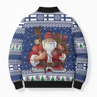 Funny Finland Christmas Bomber Puffer Jacket Hauskaa Joulua Joulupukki - Wonder Print Shop