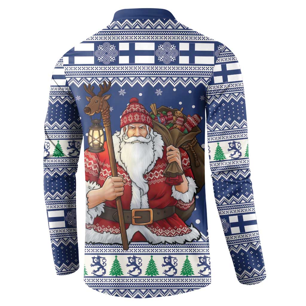 Funny Finland Christmas Button Sweatshirt Hauskaa Joulua Joulupukki - Wonder Print Shop