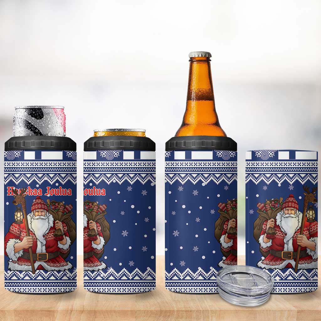 Funny Finland Christmas 4 in 1 Can Cooler Tumbler Hauskaa Joulua Joulupukki - Wonder Print Shop