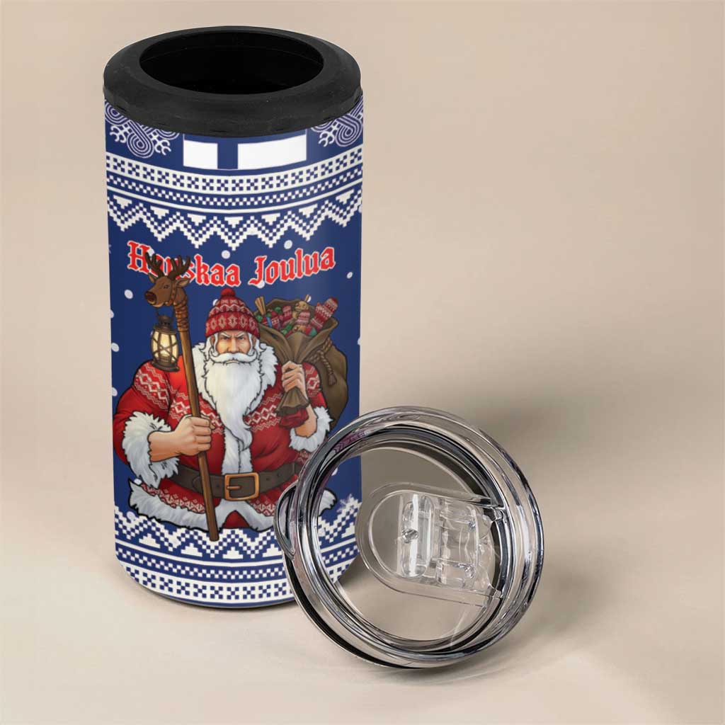 Funny Finland Christmas 4 in 1 Can Cooler Tumbler Hauskaa Joulua Joulupukki - Wonder Print Shop