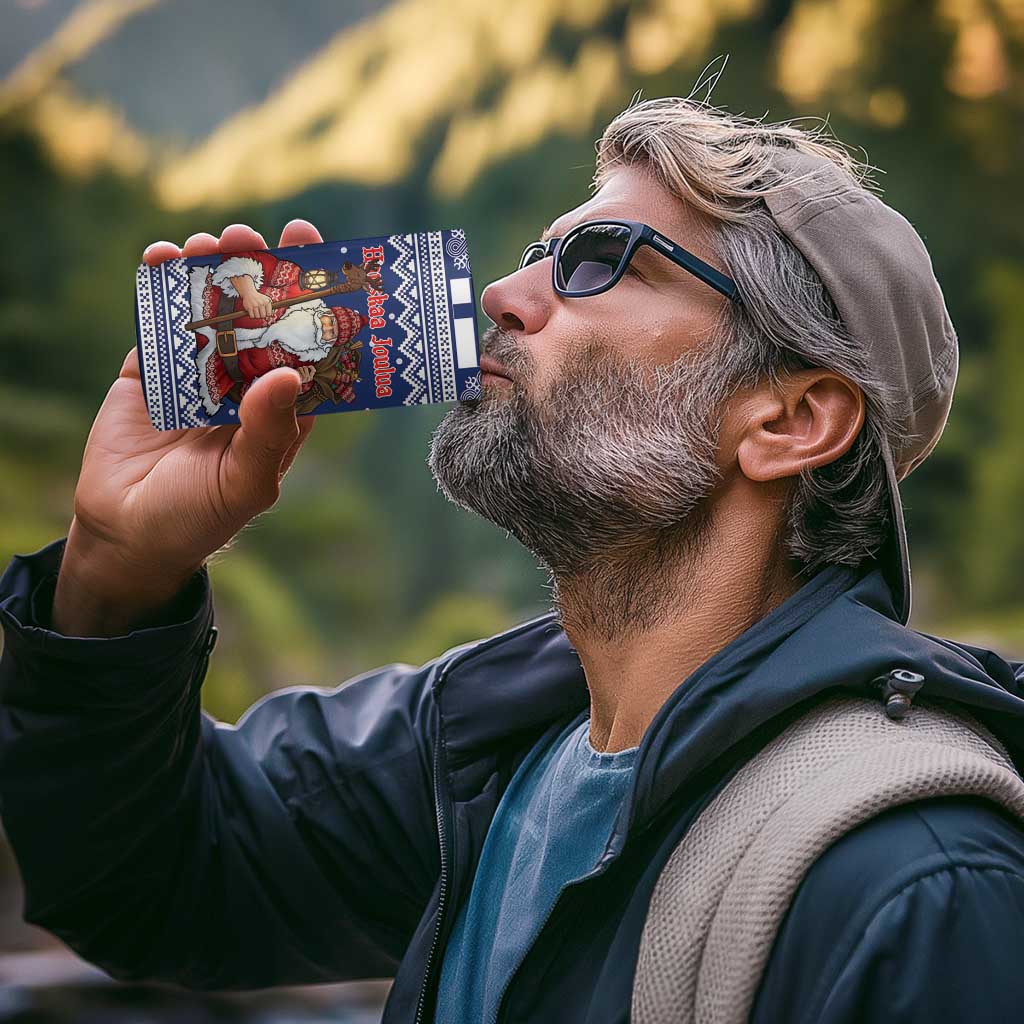 Funny Finland Christmas 4 in 1 Can Cooler Tumbler Hauskaa Joulua Joulupukki - Wonder Print Shop