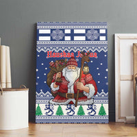 Funny Finland Christmas Canvas Wall Art Hauskaa Joulua Joulupukki - Wonder Print Shop
