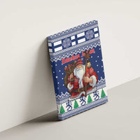 Funny Finland Christmas Canvas Wall Art Hauskaa Joulua Joulupukki - Wonder Print Shop