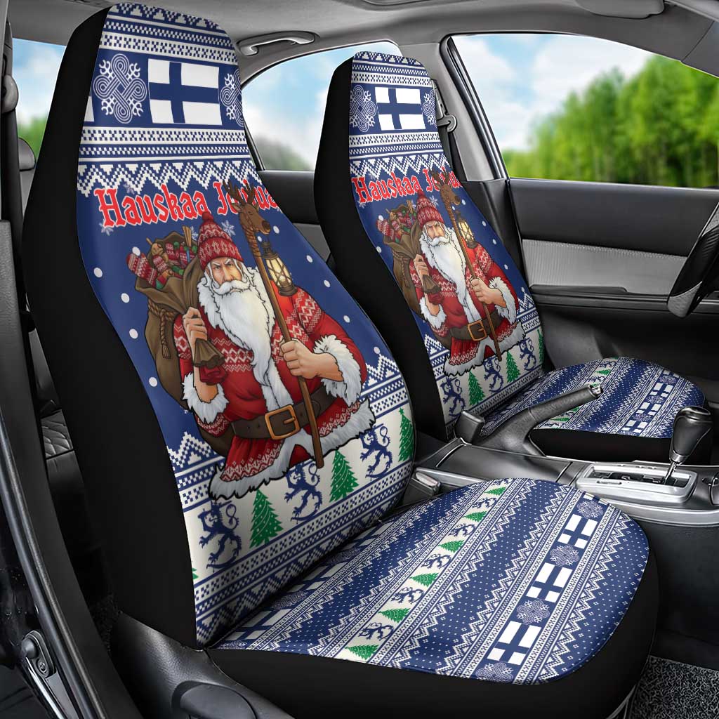 Funny Finland Christmas Car Seat Cover Hauskaa Joulua Joulupukki - Wonder Print Shop