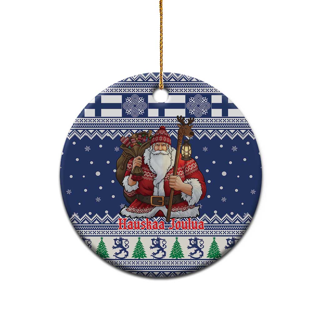 Funny Finland Christmas Ceramic Ornament Hauskaa Joulua Joulupukki - Wonder Print Shop
