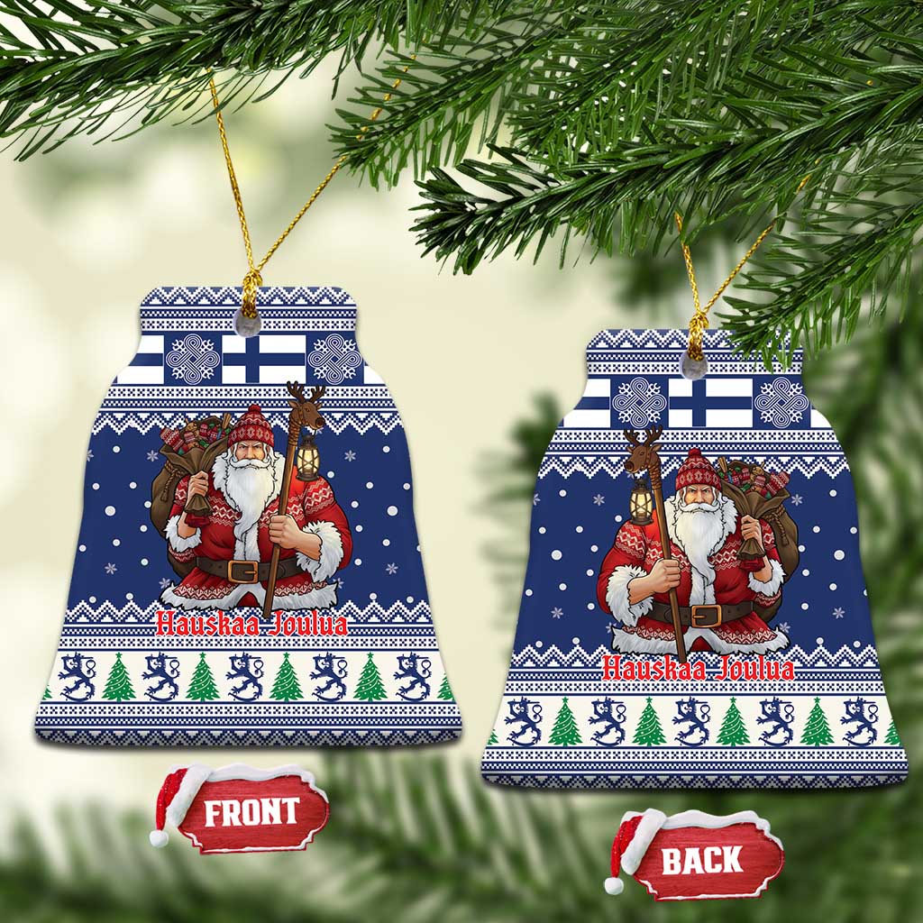 Funny Finland Christmas Ceramic Ornament Hauskaa Joulua Joulupukki - Wonder Print Shop