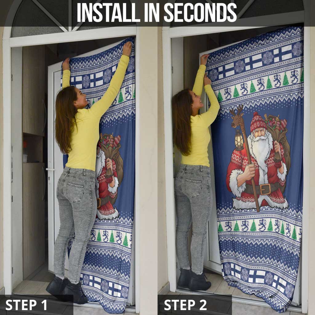 Funny Finland Christmas Door Cover Hauskaa Joulua Joulupukki - Wonder Print Shop