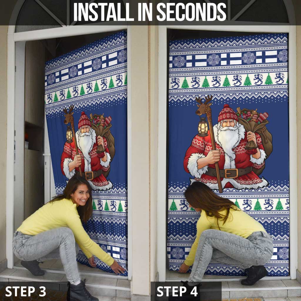 Funny Finland Christmas Door Cover Hauskaa Joulua Joulupukki - Wonder Print Shop