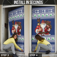 Funny Finland Christmas Door Cover Hauskaa Joulua Joulupukki - Wonder Print Shop