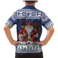 Funny Finland Christmas Family Matching Mermaid Dress and Hawaiian Shirt Hauskaa Joulua Joulupukki - Wonder Print Shop