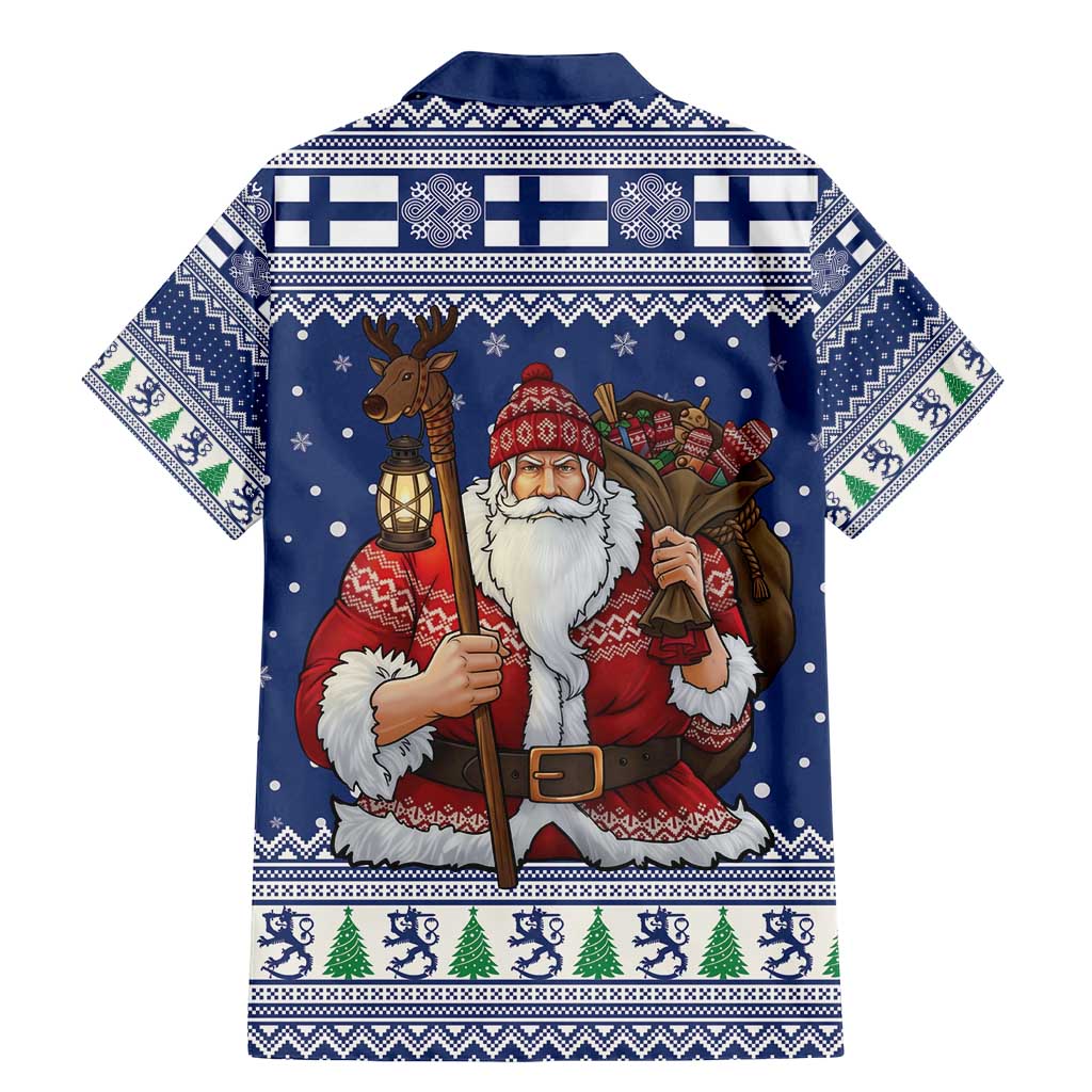 Funny Finland Christmas Family Matching Mermaid Dress and Hawaiian Shirt Hauskaa Joulua Joulupukki - Wonder Print Shop