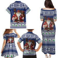 Funny Finland Christmas Family Matching Puletasi and Hawaiian Shirt Hauskaa Joulua Joulupukki - Wonder Print Shop
