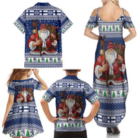 Funny Finland Christmas Family Matching Summer Maxi Dress and Hawaiian Shirt Hauskaa Joulua Joulupukki - Wonder Print Shop