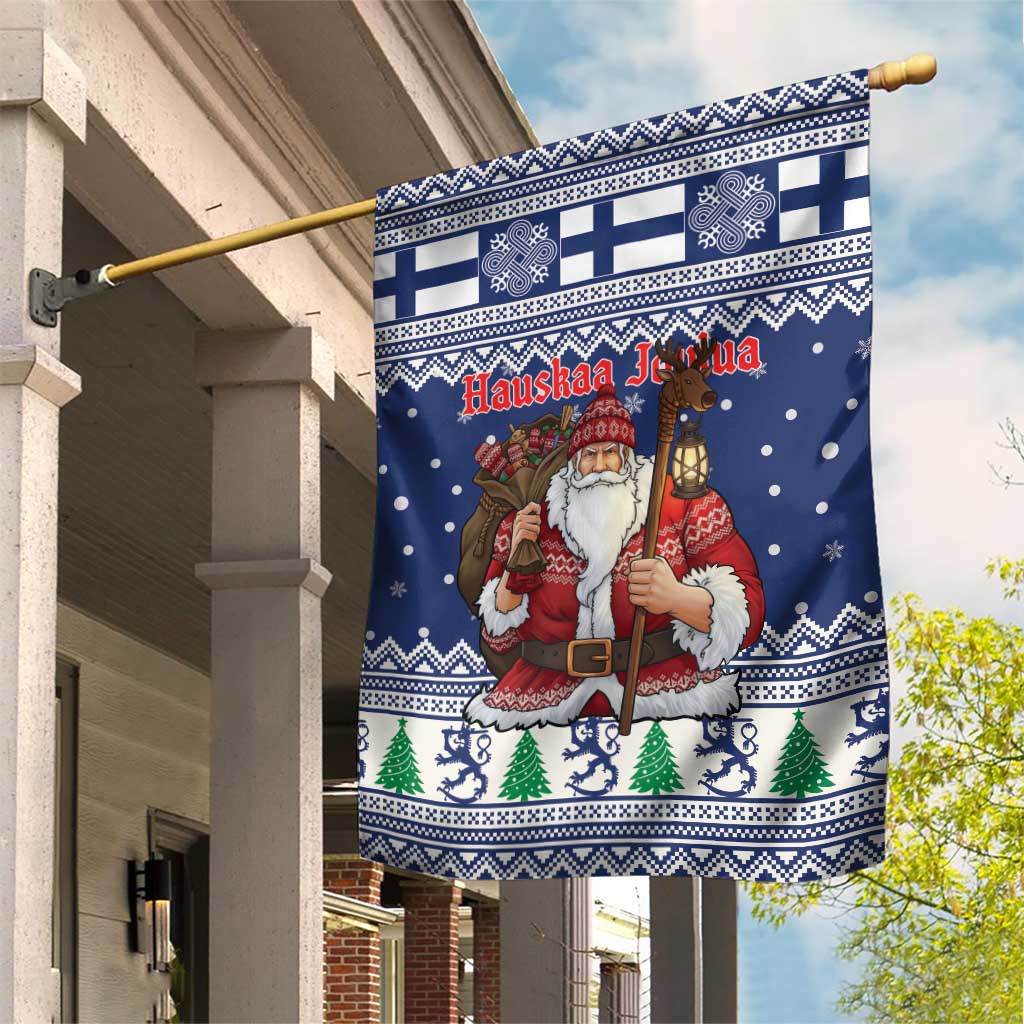 Funny Finland Christmas Garden Flag Hauskaa Joulua Joulupukki - Wonder Print Shop