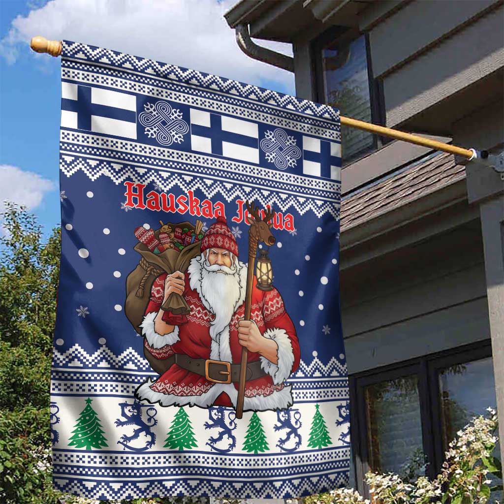 Funny Finland Christmas Garden Flag Hauskaa Joulua Joulupukki - Wonder Print Shop