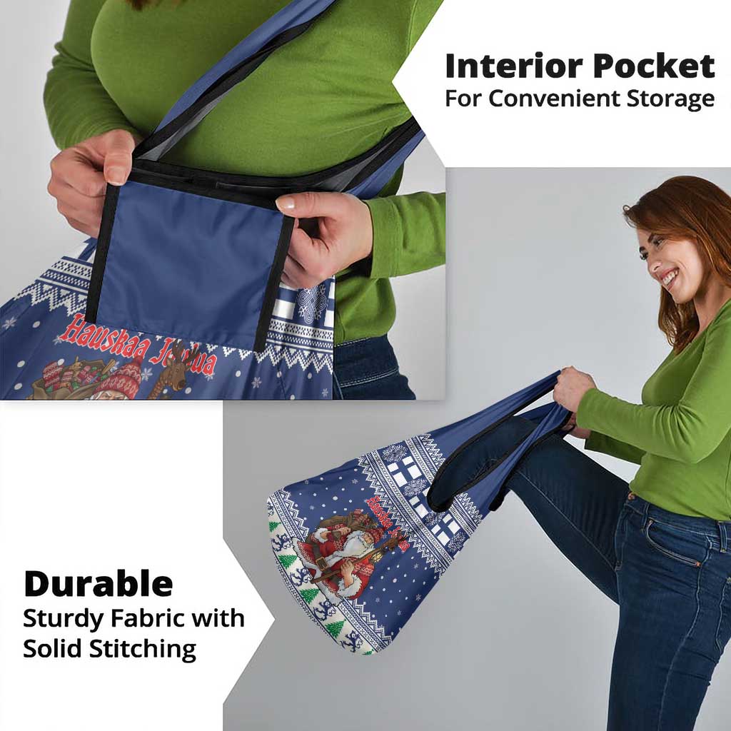 Funny Finland Christmas Grocery Bag Hauskaa Joulua Joulupukki - Wonder Print Shop