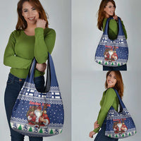 Funny Finland Christmas Grocery Bag Hauskaa Joulua Joulupukki - Wonder Print Shop