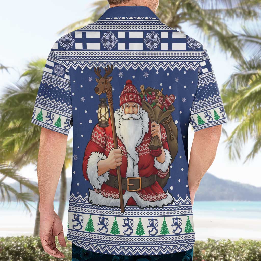 Funny Finland Christmas Hawaiian Shirt Hauskaa Joulua Joulupukki - Wonder Print Shop