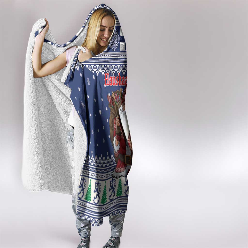 Funny Finland Christmas Hooded Blanket Hauskaa Joulua Joulupukki - Wonder Print Shop