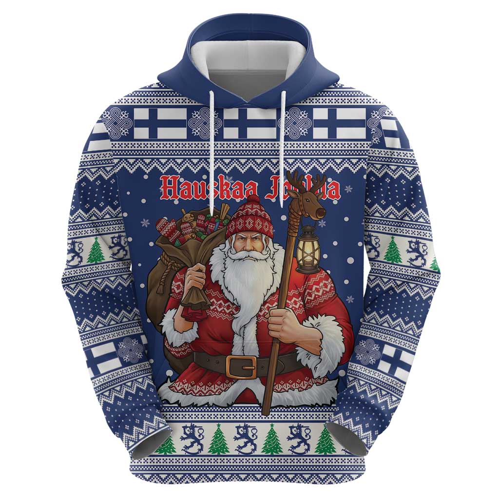 Funny Finland Christmas Hoodie Hauskaa Joulua Joulupukki - Wonder Print Shop