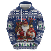 Funny Finland Christmas Hoodie Hauskaa Joulua Joulupukki - Wonder Print Shop