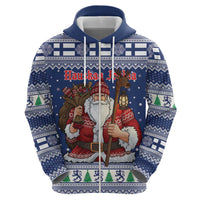 Funny Finland Christmas Hoodie Hauskaa Joulua Joulupukki - Wonder Print Shop