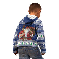 Funny Finland Christmas Kid Hoodie Hauskaa Joulua Joulupukki - Wonder Print Shop