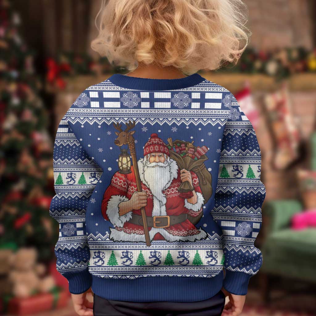 Funny Finland Christmas Kid Ugly Christmas Sweater Hauskaa Joulua Joulupukki - Wonder Print Shop