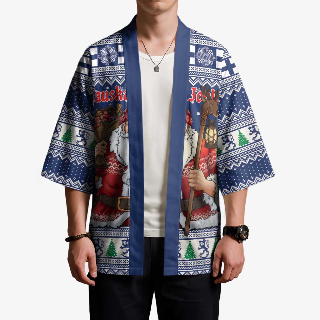 Funny Finland Christmas Kimono Hauskaa Joulua Joulupukki - Wonder Print Shop