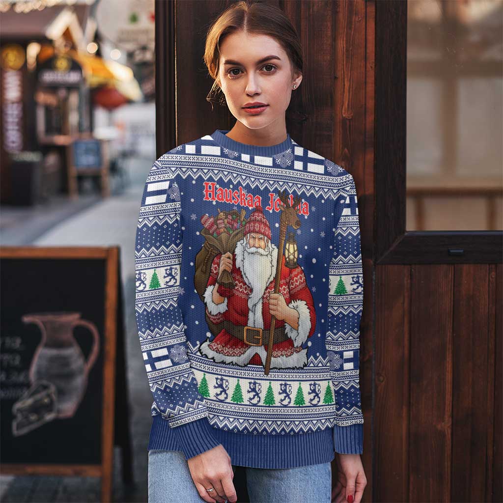 Funny Finland Christmas Ugly Christmas Sweater Hauskaa Joulua Joulupukki - Wonder Print Shop