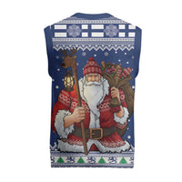 Funny Finland Christmas Knitted V-Neck Vest Hauskaa Joulua Joulupukki - Wonder Print Shop
