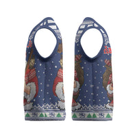 Funny Finland Christmas Knitted V-Neck Vest Hauskaa Joulua Joulupukki - Wonder Print Shop