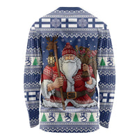 Funny Finland Christmas Long Sleeve Shirt Hauskaa Joulua Joulupukki - Wonder Print Shop