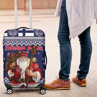 Funny Finland Christmas Luggage Cover Hauskaa Joulua Joulupukki - Wonder Print Shop