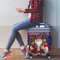 Funny Finland Christmas Luggage Cover Hauskaa Joulua Joulupukki - Wonder Print Shop