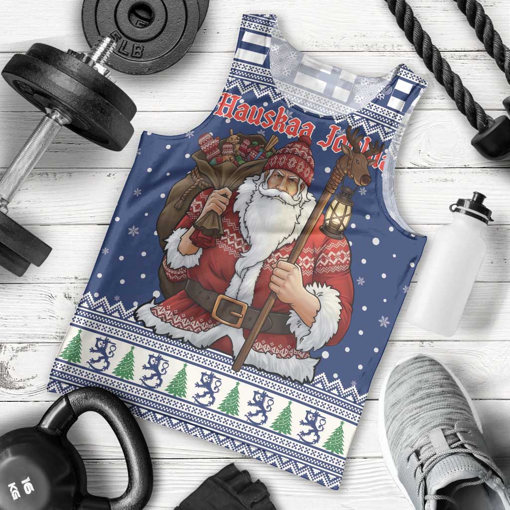 Funny Finland Christmas Men Tank Top Hauskaa Joulua Joulupukki - Wonder Print Shop