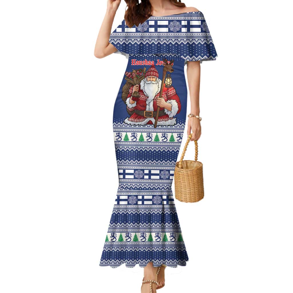 Funny Finland Christmas Mermaid Dress Hauskaa Joulua Joulupukki - Wonder Print Shop