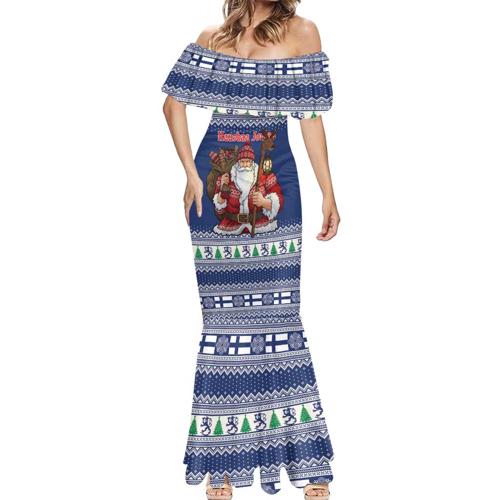 Funny Finland Christmas Mermaid Dress Hauskaa Joulua Joulupukki - Wonder Print Shop