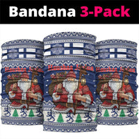 Funny Finland Christmas Neck Gaiter Hauskaa Joulua Joulupukki - Wonder Print Shop