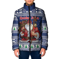 Funny Finland Christmas Padded Jacket Hauskaa Joulua Joulupukki - Wonder Print Shop