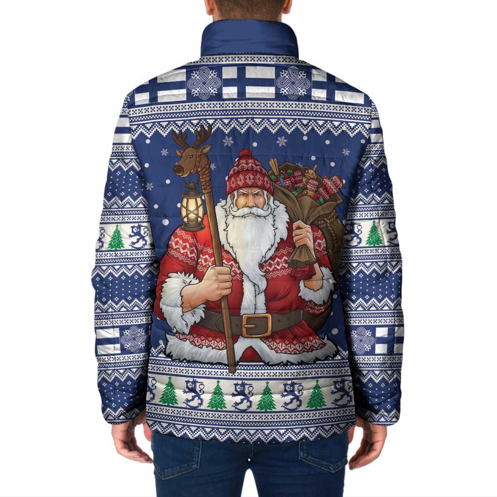 Funny Finland Christmas Padded Jacket Hauskaa Joulua Joulupukki - Wonder Print Shop