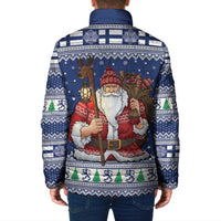 Funny Finland Christmas Padded Jacket Hauskaa Joulua Joulupukki - Wonder Print Shop