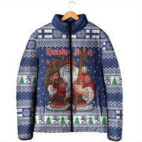 Funny Finland Christmas Padded Jacket Hauskaa Joulua Joulupukki - Wonder Print Shop