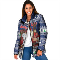 Funny Finland Christmas Padded Jacket Hauskaa Joulua Joulupukki - Wonder Print Shop