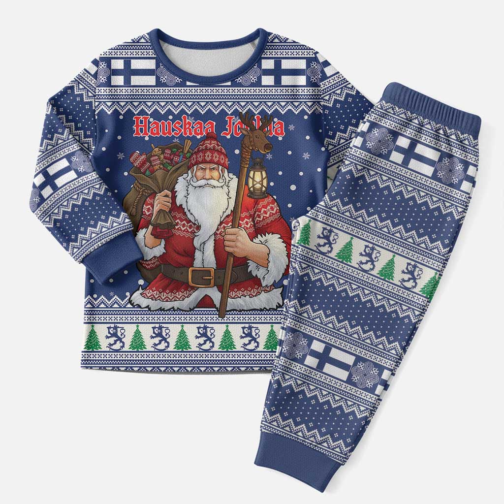 Funny Finland Christmas Pajama Set Hauskaa Joulua Joulupukki - Wonder Print Shop